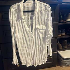 We The Free large white long sleeved top